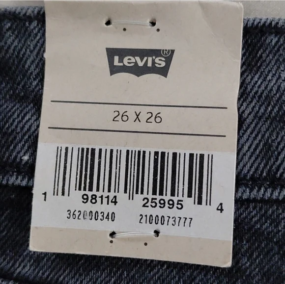 Levi's 501 Cropped Ff Topic Black Sz 26 Nwt - Picture 8 of 12